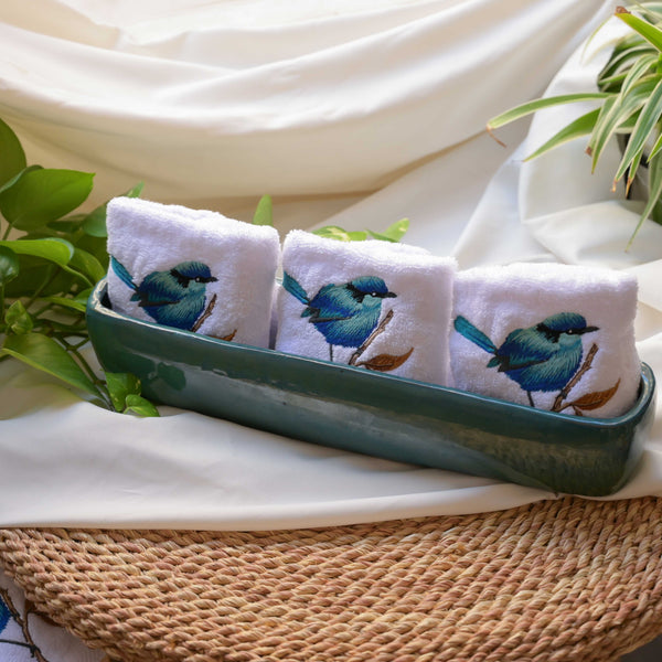 Blue Bird Guest Towel Set