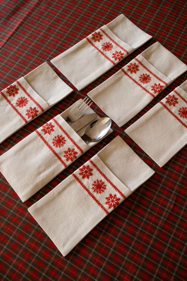 Snowfall Cutlery Sleeves Set