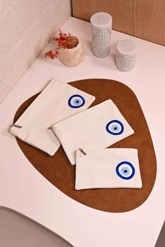 Evil Eye Upcycled Pouch