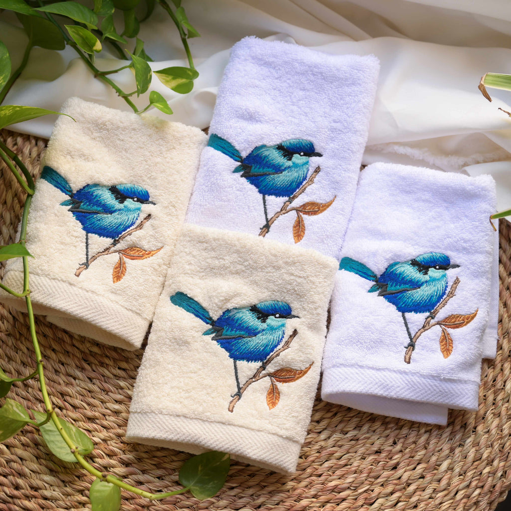 Blue Bird Guest Towel Set