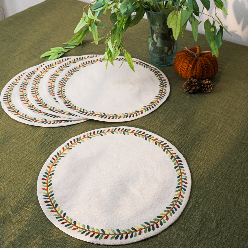Fall Wreath Placemat Set