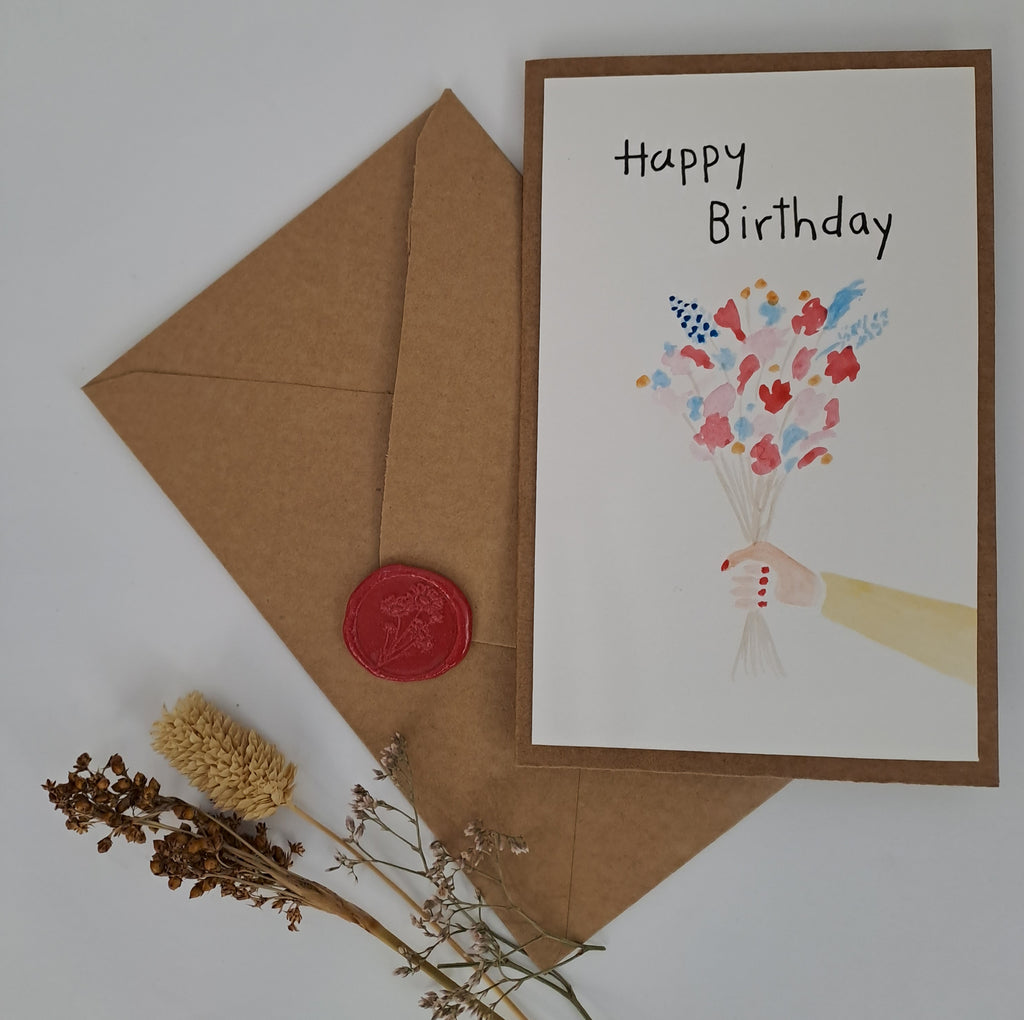 Happy Birthday Bouquet Greeting Card