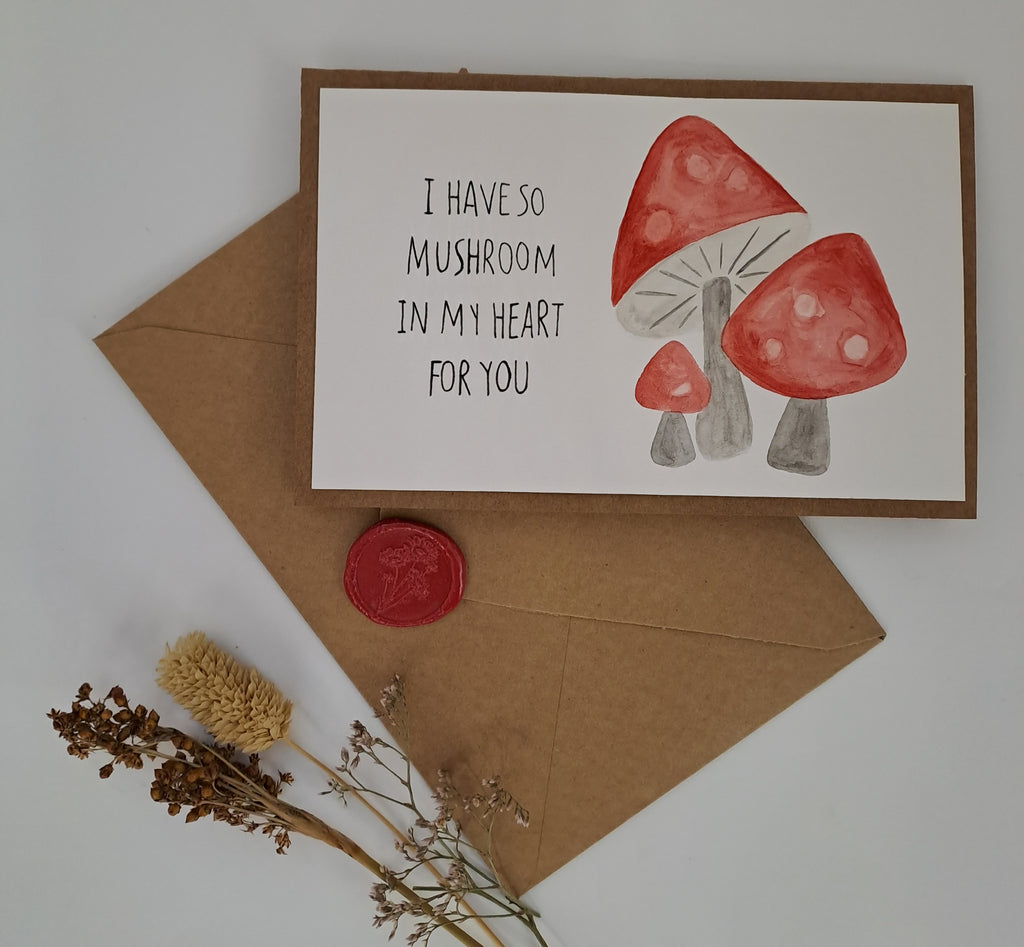 Mushroom in My Heart Greeting Card