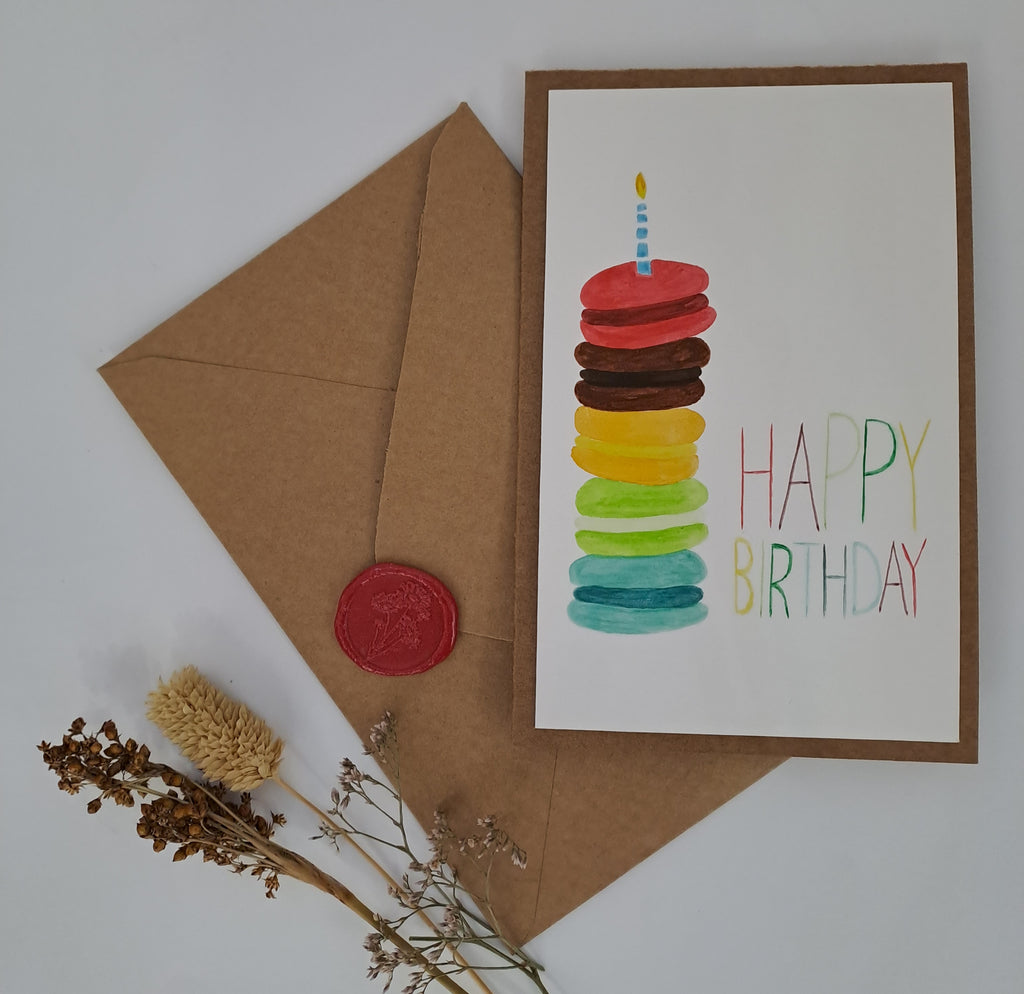 Happy Birthday Macrons Greeting Card