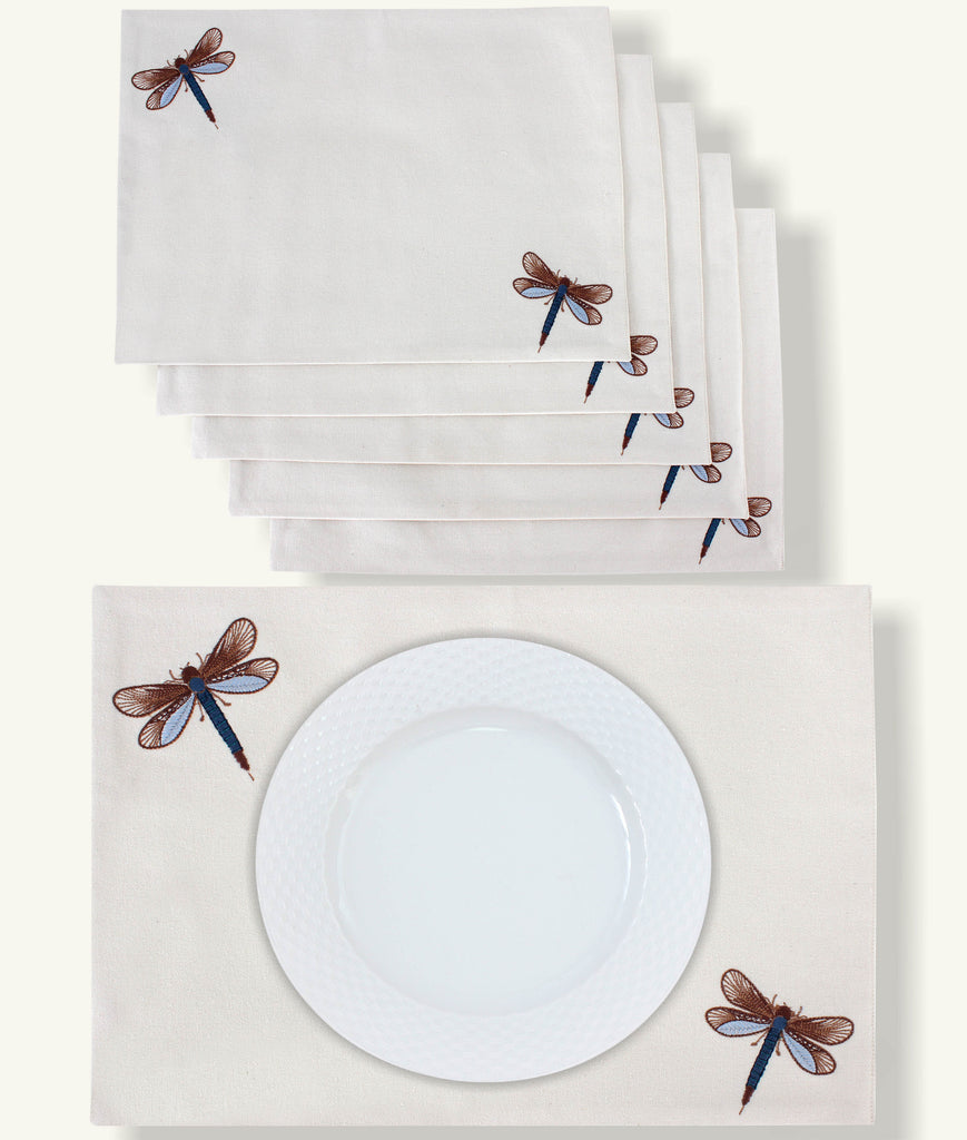 Dragonfly Glow Placemats Set
