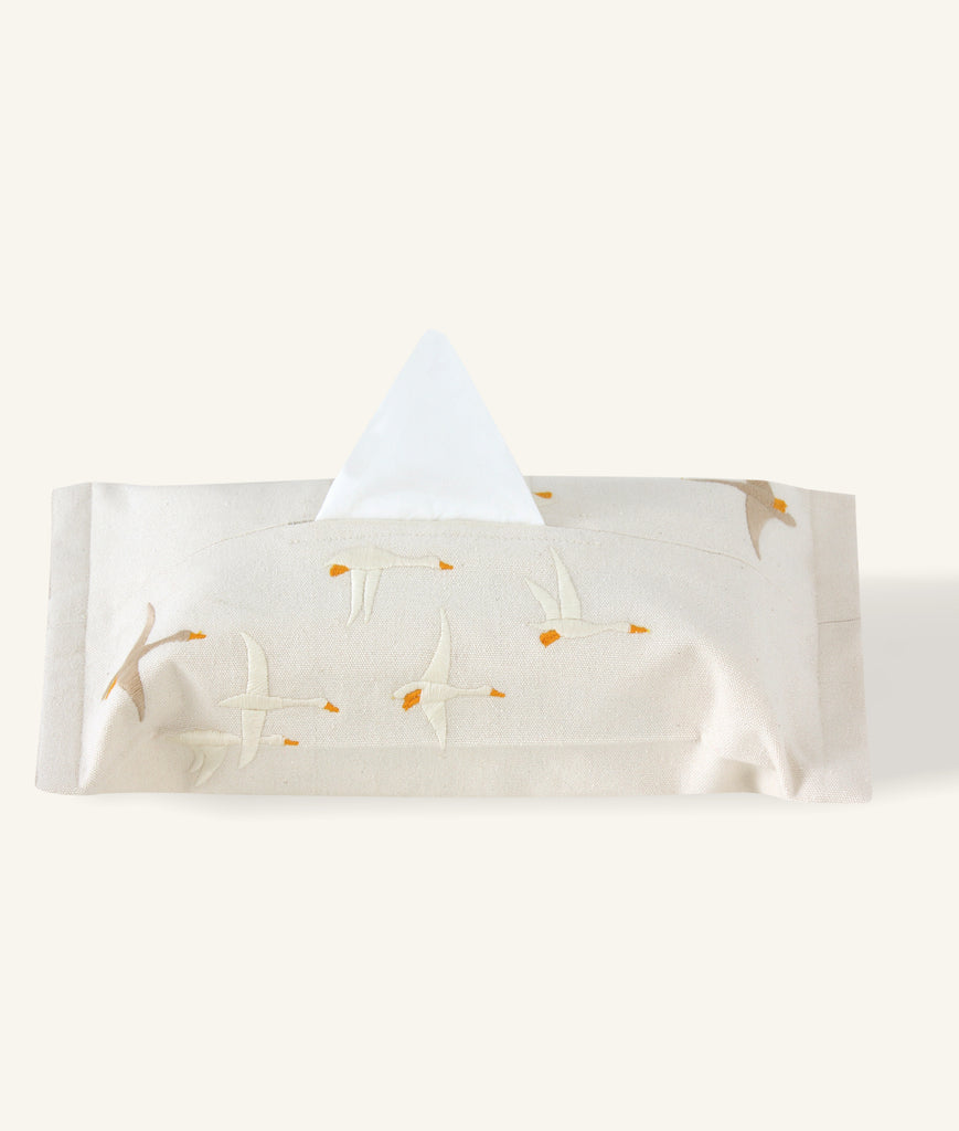 Feather Flock Tissue Box