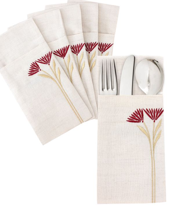Eternal Linen Cutlery Sleeves Set