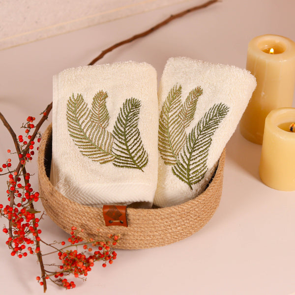 Palm Leaves Guest Towel Set