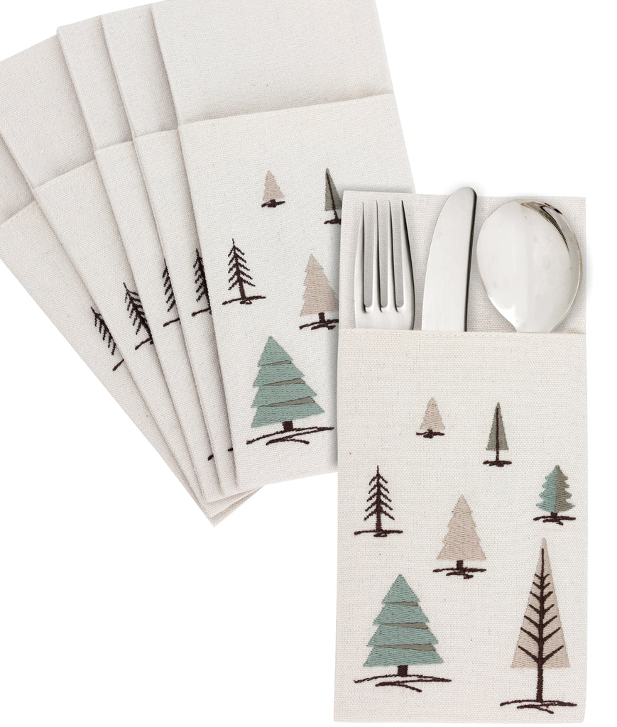 Whimsical Winter Cutlery Holder Set