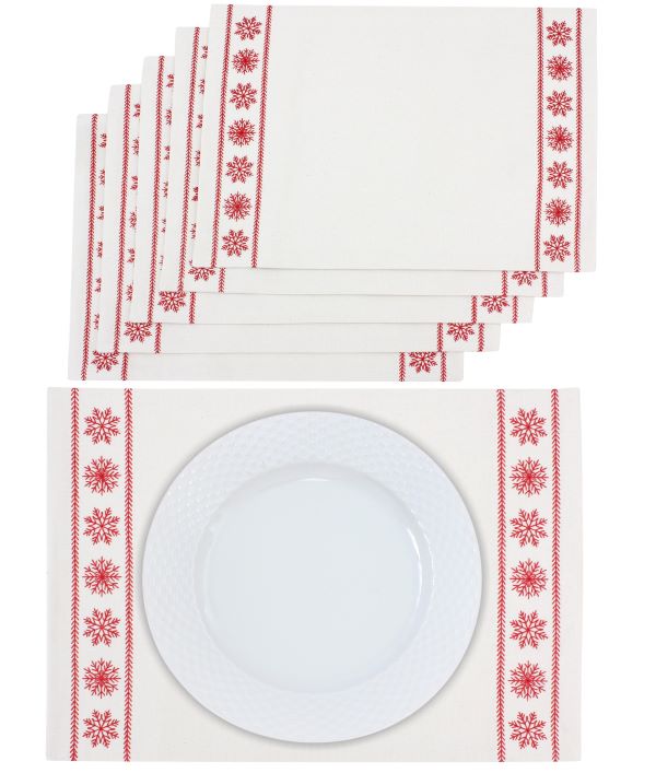 Snowfall Placemats Set Of 6