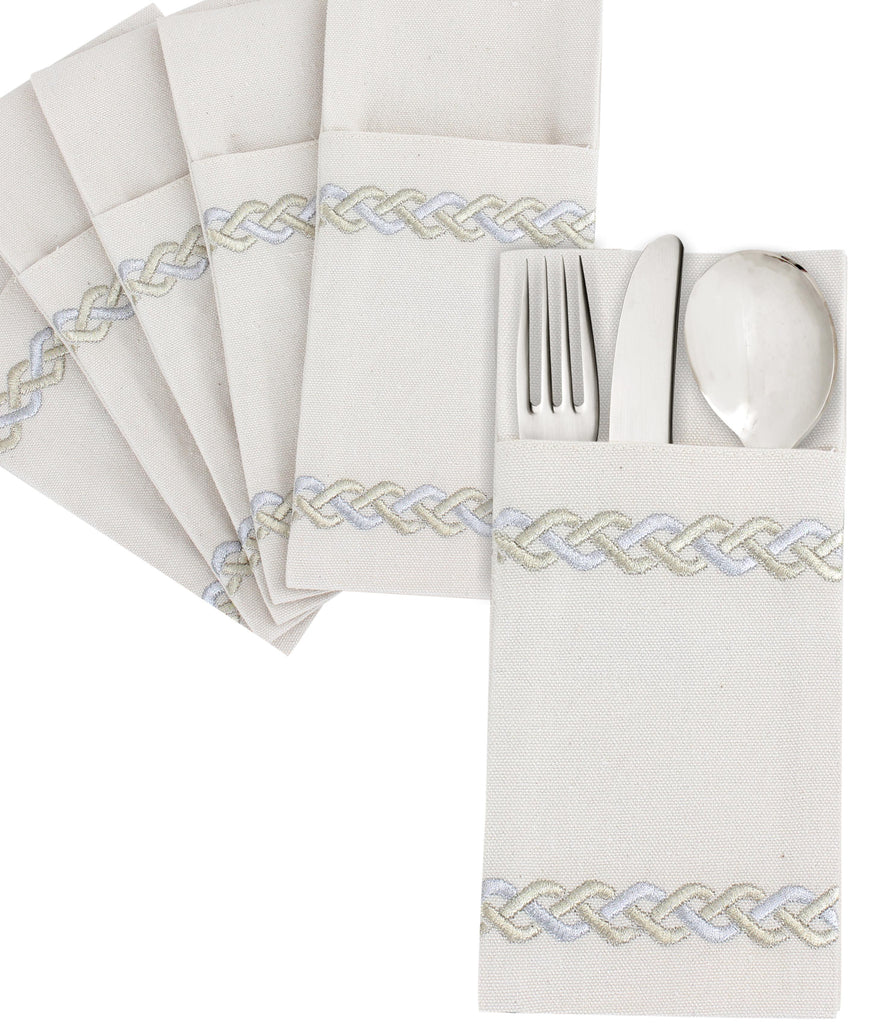 The Regal Braid Cutlery Sleeves Set