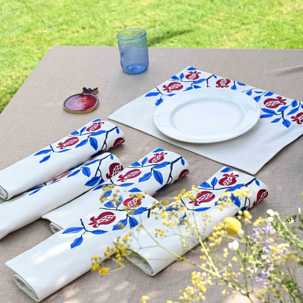 Pomegranate Field Placemat Set