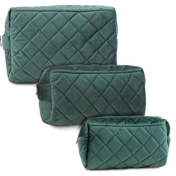 Emerald Puff Velvet Pouch